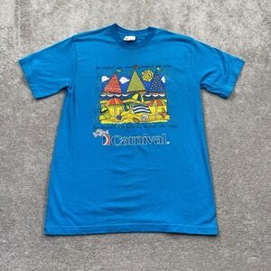 VTG Carnival Cruise T Shirt Adult Size XL Blue Tropical Sun Ocean